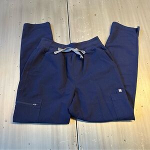 Figs Navy High Waisted Yola Scrub Pants size S/p Small Petite